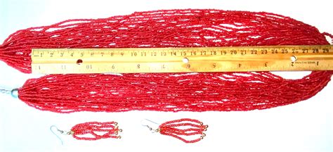 Breathtaking Native American Multi Strand Red Coral B Gem