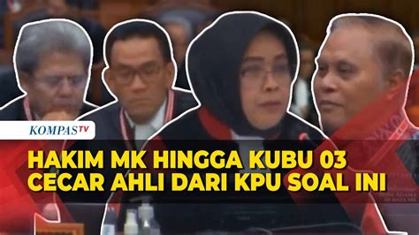 FULL Tanya Jawab Hakim MK Hingga Kubu 03 Cecar Ahli Dari KPU Soal