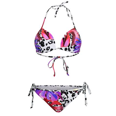 Neckholder Bikini B weiß bunt Beach Leo 38 24750463 6