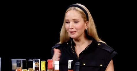 Jennifer Lawrence Says She Wasn T Sure Hot Ones Was Real But Then She Tried The Hottest