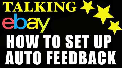 How To Setup Auto Feedback On Ebay 2022 Talking Ebay Youtube