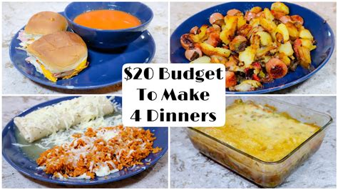 Making 4 Dinners for $20 | Budget Meals for Two | Dollar Tree Dinners