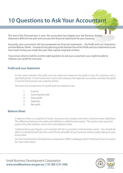 SOLUTION: 10 questions to ask your accountant - Studypool