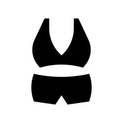 Bikini Or Lingerie Solid Style Icon Royalty Free Vector