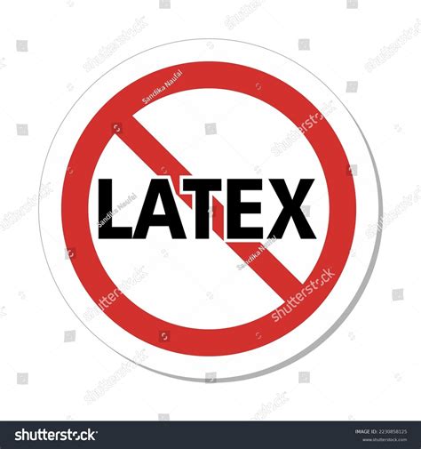 Iso Prohibition Circular Sign Latex Allergy Stock Vector Royalty Free