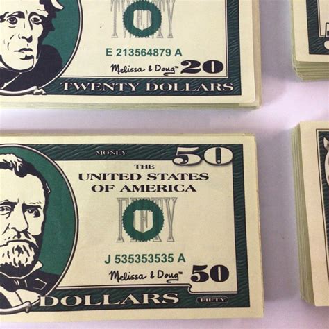 Melissa & Doug Replacement Play Money Set Paper 170 Bills | #3823577637