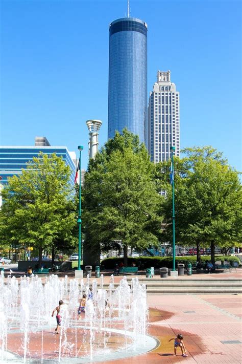 Centennial Olympic Park, Atlanta, GA. Editorial Image - Image of ...