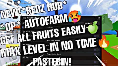 Best Keyless Blox Fruit Script Redz Hub For Mobile And Pc OP