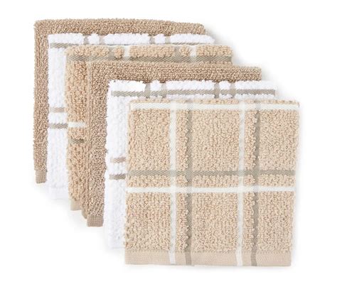 Broyhill Tan Plaid 6 Piece Dishcloth Set Big Lots