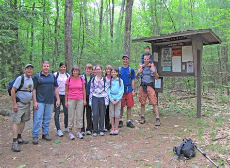 Hikers Taking A Break On The Marlboro Trail Climbing Mount Monadnock In