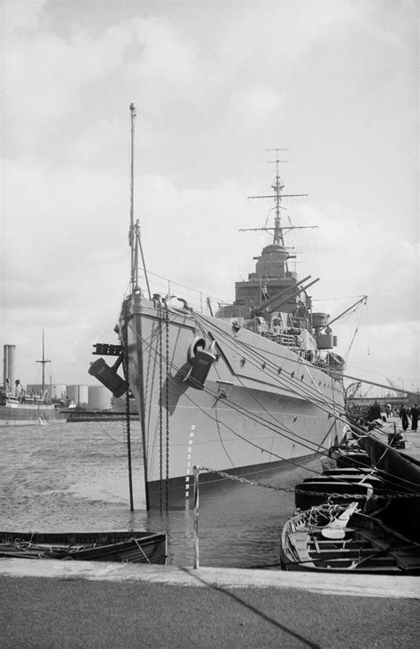 Light Cruiser Hms Dido 1939 Alongside In Bidston Dock Birkenhead Posters And Prints By Unknown