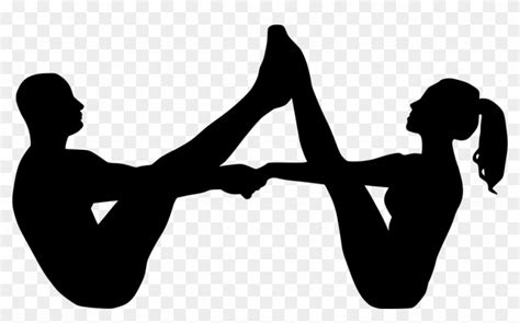 Yoga Couple Sport Fit Fitness Pose Silhouette - Yoga Couple Silhouette ...