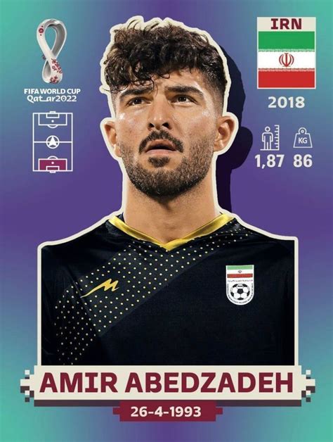 Amir Abedzadeh Figurinhas Da Copa Melhores Jogadores De Futebol