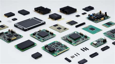 Premium Photo Assorted Electronic Components Displayed Together