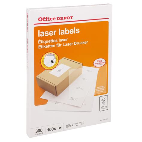 Office Depot Self Adhesive White Sticky Address Labels For Inkjet Laser Printer | eBay