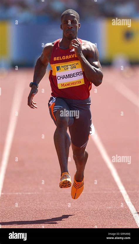 Dwayne chambers during the mens 100m heats hi-res stock photography and ...