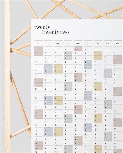 full year calendar poster printable calendars   glance