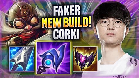 Faker Tries Corki With New Build T1 Faker Plays Corki Mid Vs Leblanc