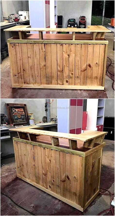 Pallets Wooden Made Bar 1 Basement Bar Designs Wood Pallet Bar Diy