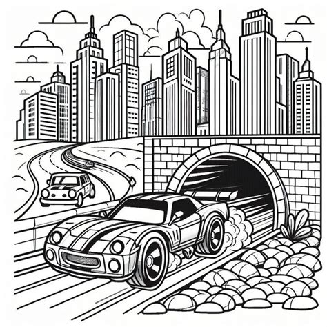 Desenho De Carro Hot Wheels Supercharged Para Colorir