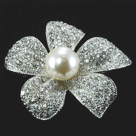 floral pearl brooches