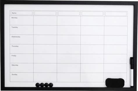 N N Home Magnetisch Whiteboard Weekplanner Zwart 40 X 60 Cm Bol