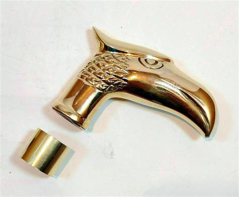 Antique Brass Eagle Style Head Handle For Walking Sti Gem