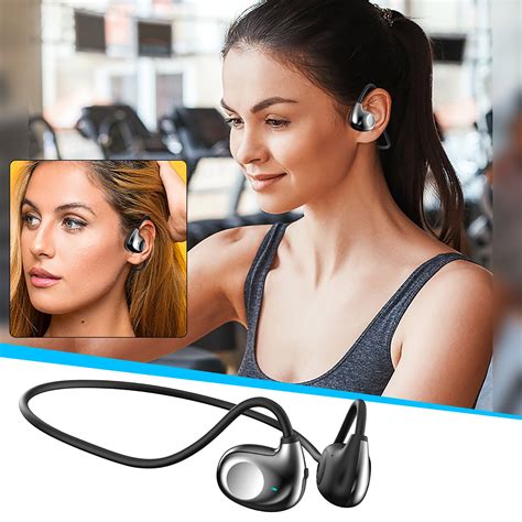 Rvasteizo Bluetooth Earphones Gas Conduction Earphones Ear Hung Non Sensory Wearableultra Long