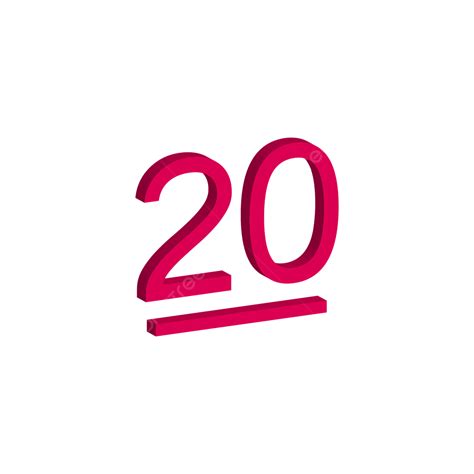 Twenty Number Clipart Transparent Png Hd D Numbers Twenty Design