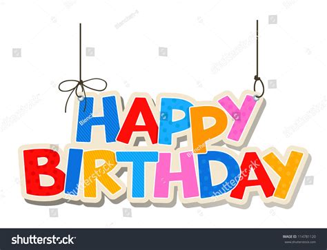 Happy Birthday Greetings Stock Vector Shutterstock