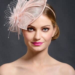 Blush Pink Fascinator Hat Nude Pink Saucer Hat Pink Elegant Wedding Fascinator Hat Etsy
