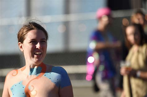 Nude Body Painting Takes Over San Francisco S Urban Burning Man