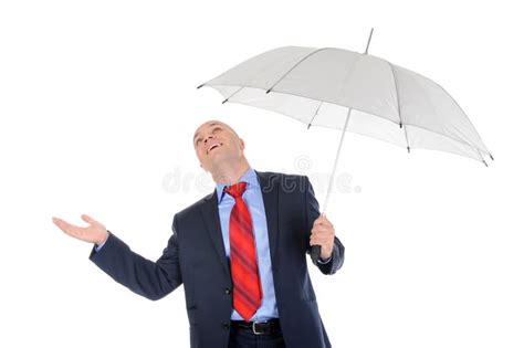 Businessman Holding An Umbrella Stock Image Image Of Abstract