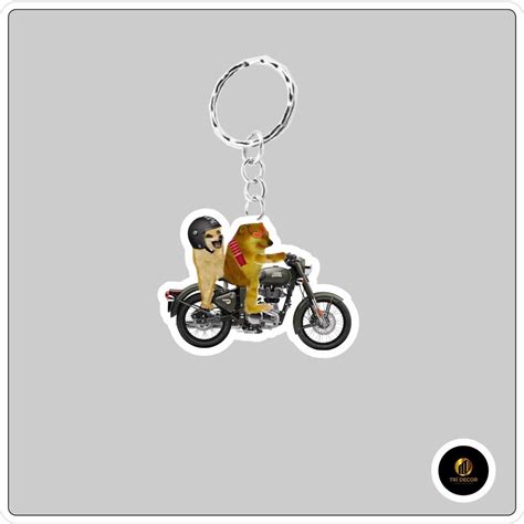 Mua Móc khoá Cheems cưởi xe mẫu hot móc khoá mica giá rẻ nhất TecKi Vn