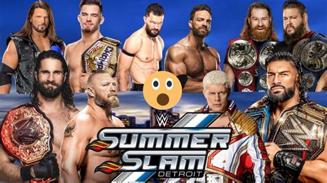 Wwe Summerslam 2023 Match Card Prediction Wwe Summerslam Youtube