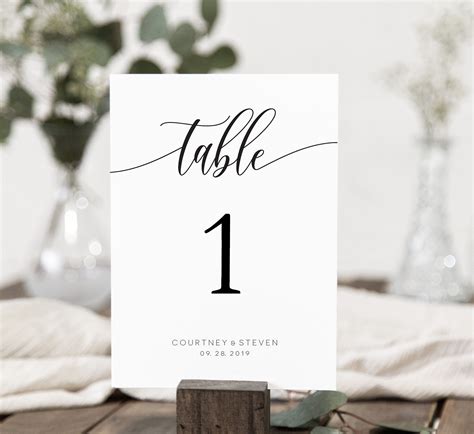 Table Numbers Printable Pdf Free