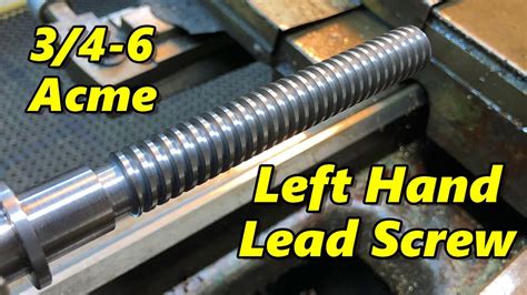 acme thread lead screw  tailstock youtube