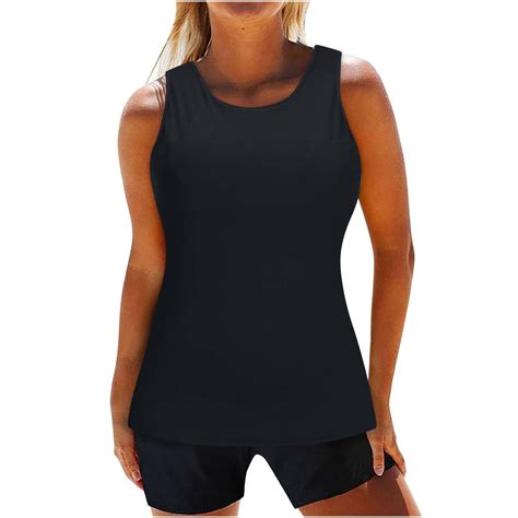Vbvc Swimsuits For Women Two Piece Bathing Suits High Neck Tankini Tops With Bikini Bottom