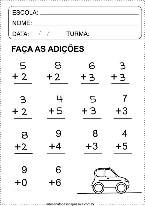 Atividades De Matematica 1 Ano Adição E Subtração Com Desenhos