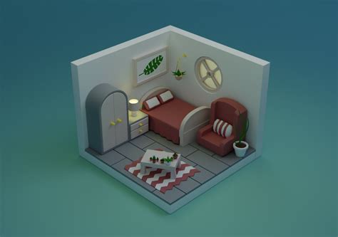 Cozy Cartoon Bedroom Cgtrader