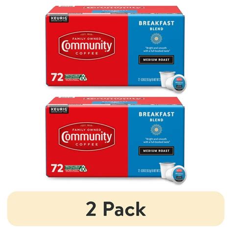 2 Pack Community Coffee Breakfast Blend Pods For Keurig K Cups 72