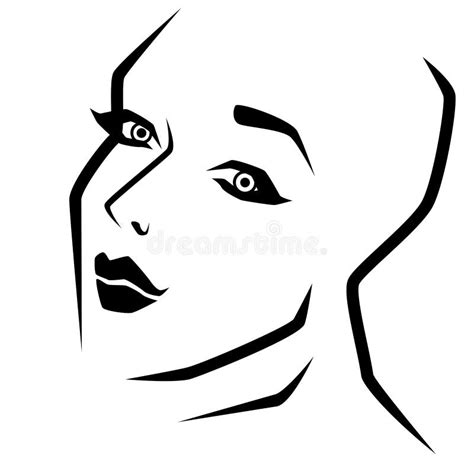 Abstract Beautiful Woman With A Naked Breast Stock Vector
