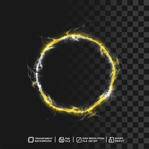 Halo lumineux puissant cercle jaune intense effet de lumière sur fond