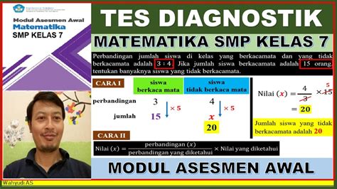 Soal Tes Diagnostik Matematika Smp Kelas Modul Asesmen Awal