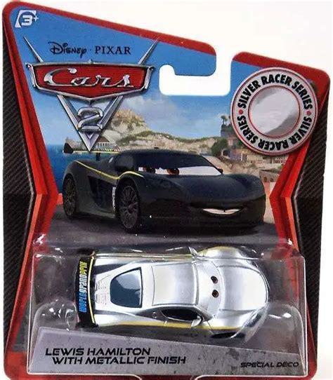 Disney Pixar Cars Cars 2 Silver Racer Series Lewis Hamilton With Metallic Finish Exclusive 155