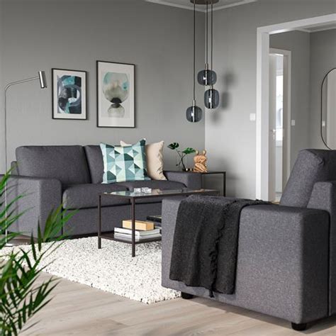 Vimle Gunnared Medium Grey 2 Seat Sofa 99400546 Ikea