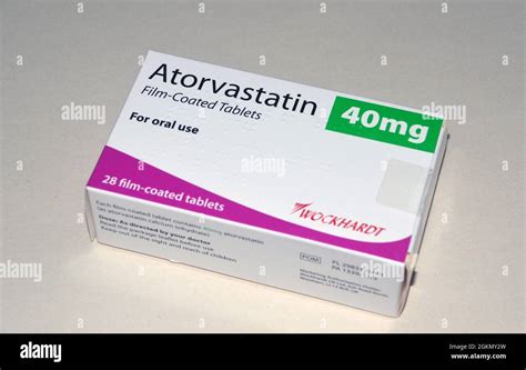 A Box Of Mg Film Coated Atorvastatin Lipitor Statin Tablets