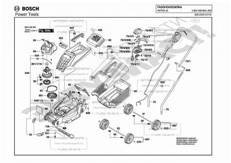 ЗАПЧАСТИ ДЛЯ ГАЗОНОКОСИЛКИ С СЕРПОВИДНЫМИ НОЖАМИ ЭЛЕКТРИЧЕСКОЙ BOSCH ...