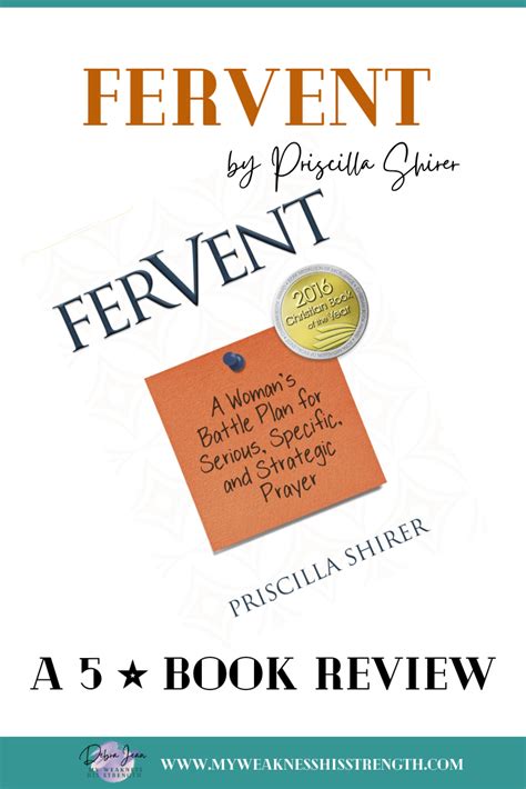 Fervent By Priscilla Shirer Biblical Encouragement Scripture Memory