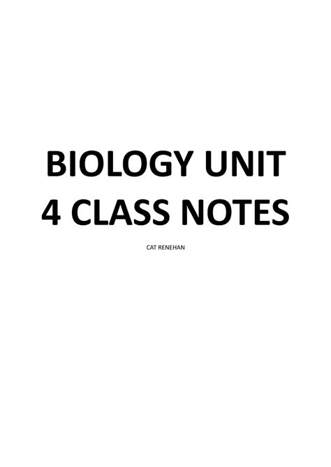 Biology Unit 4 Class Notes Biology Unit 4 Class Notes Cat Renehan Aos 1 How Are Species